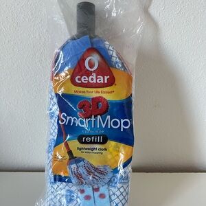 O-Cedar 3D Smart Mop Head Refill Lightweight Cloth for Easy Mopping Red Dots USA